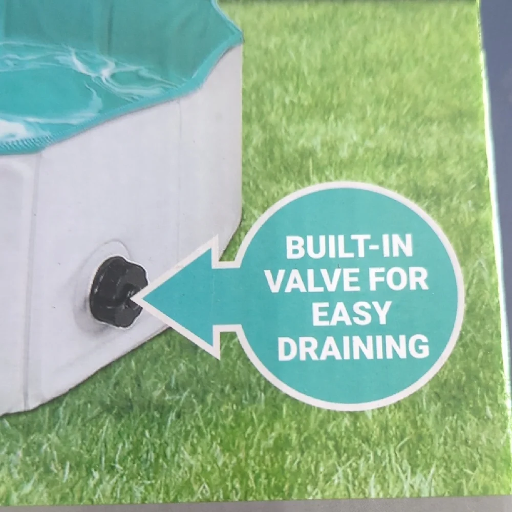 Collapsible Dog Pool - Blue and Gray